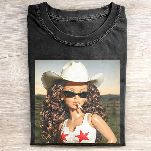 Unhinged Cowgirl Western Funny Tee
