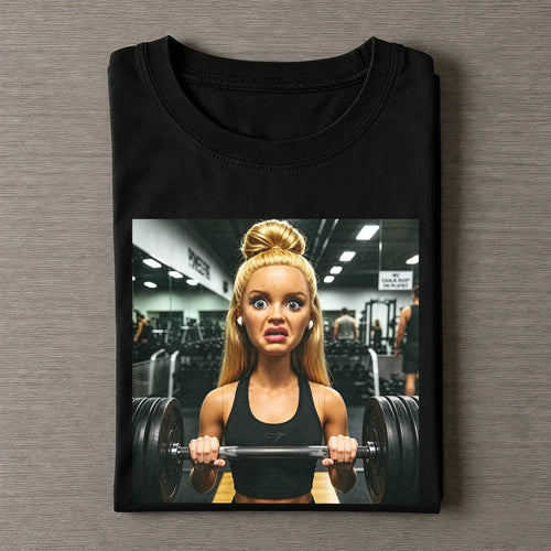 Unhinged Gym Girl Face Funny Meme Tee