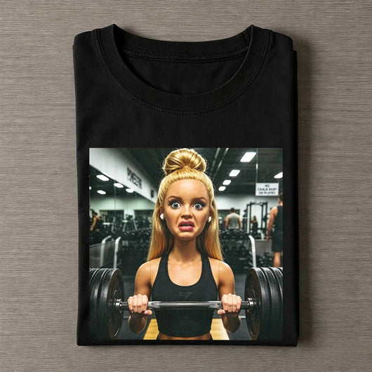 Unhinged Gym Girl Face Funny Meme Tee