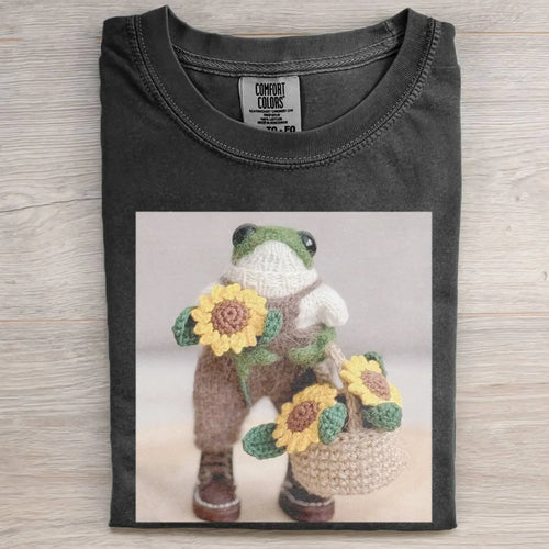 KNITTEDFROG FROGANDTOAD FUNNY DAILY TEE