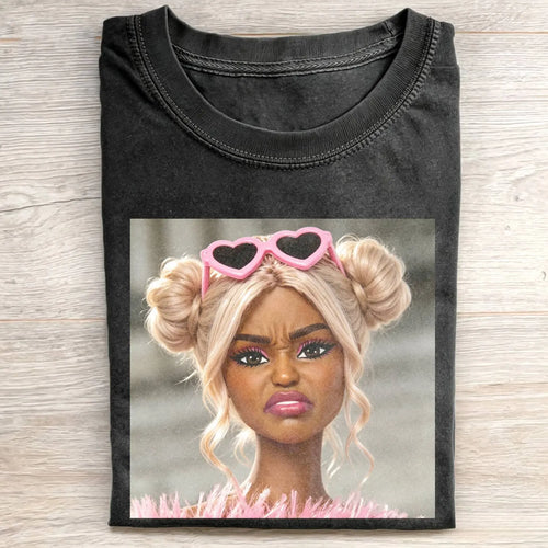 Disgusted Face Black Skin Girl Funny Meme Tee