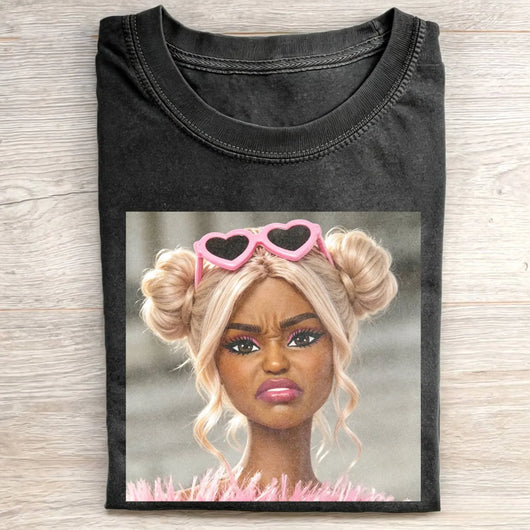 Disgusted Face Black Skin Girl Funny Meme Tee