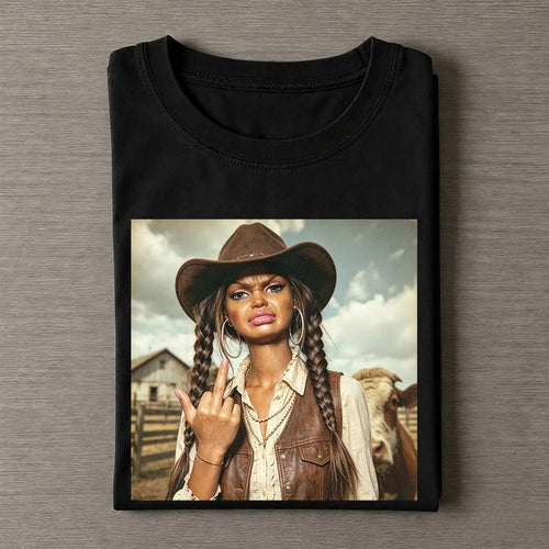 Unhinged Cowgirl Western Funny Tee