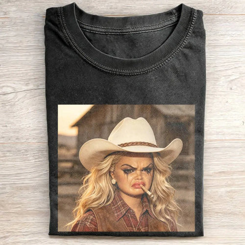 Unhinged Cowgirl Western Funny Tee