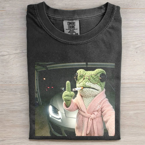 KNITTEDFROG FROGANDTOAD FUNNY MEME DAILY TEE