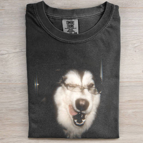 HUSKY RETRO-STYLE STATEMENT TEE