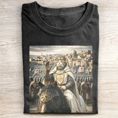WACKY CAT FAITH FUNNY MEME TEE