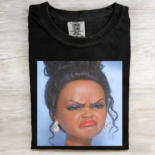 Disgusted Black Skin Girl Funny Meme Graphic Tee