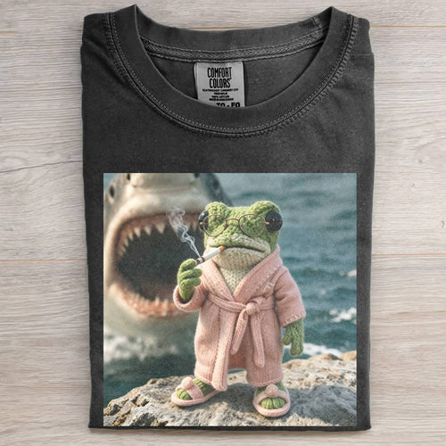 KNITTEDFROG FROGANDTOAD FUNNY MEME DAILY TEE