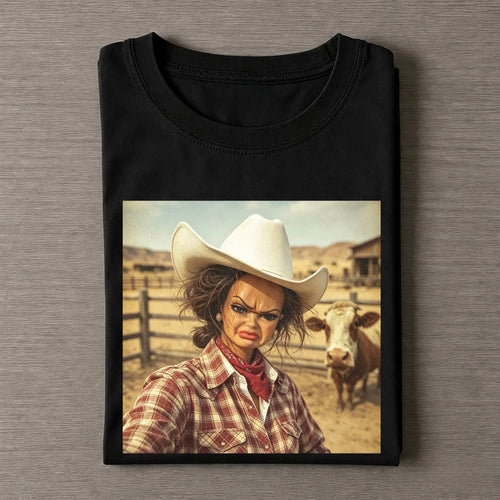 Unhinged Cowgirl Western Funny Tee