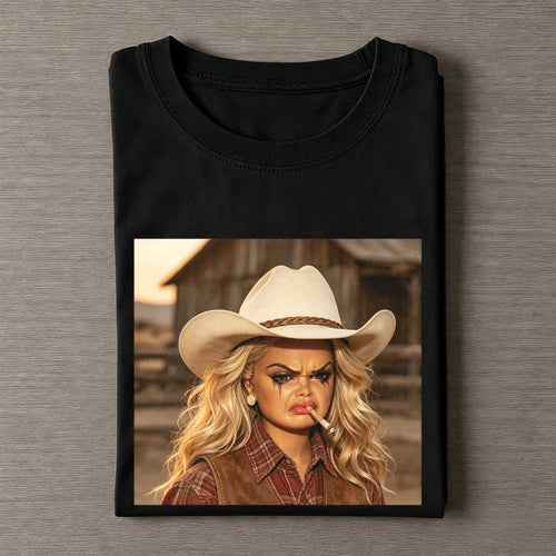 Unhinged Cowgirl Western Funny Tee