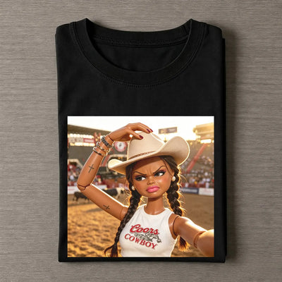 Unhinged Cowgirl Western Funny Tee