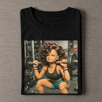 Unhinged Gym Girl Face Funny Meme Tee