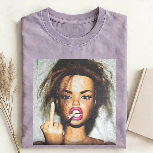 Angry Girl Vibe Funny Meme Graphic Tee
