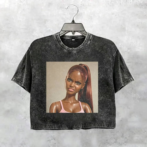 Disgusted Face Black Skin Girl Funny Meme Tee