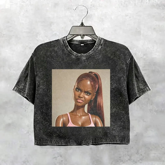 Disgusted Face Black Skin Girl Funny Meme Tee