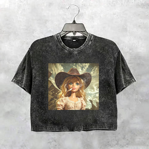 Unhinged Cowgirl Western Funny Tee