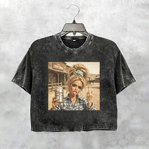 Unhinged Cowgirl Western Funny Tee