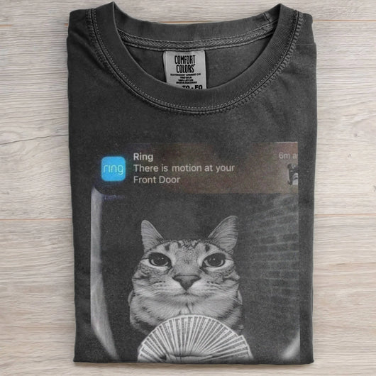 RING CAT WITH MOTION MEME - FUNNY CAT TEE