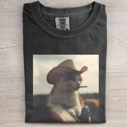 THE FELINE COWBOY TEE