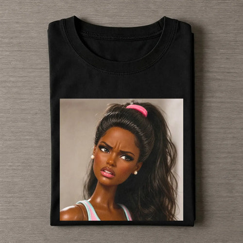 Disgusted Face Black Skin Girl Funny Meme Tee