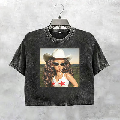 Unhinged Cowgirl Western Funny Tee