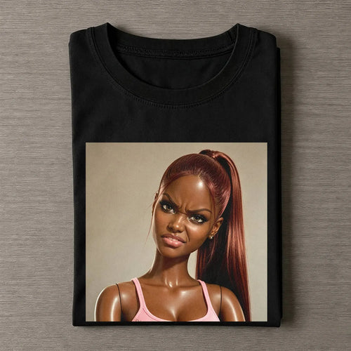 Disgusted Face Black Skin Girl Funny Meme Tee