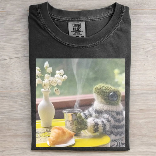 KNITTEDFROG FROGANDTOAD FUNNY DAILY TEE