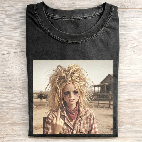 Unhinged Cowgirl Western Funny Tee