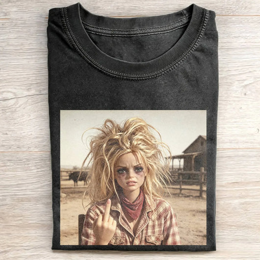 Unhinged Cowgirl Western Funny Tee