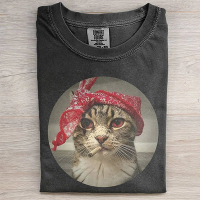 SMOKING CAT FUNNY MEME TEE