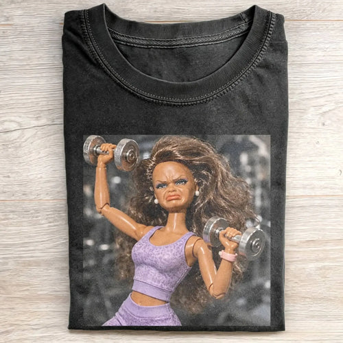 Unhinged Gym Girl Face Funny Meme Tee