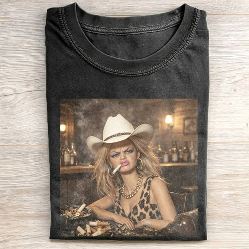 Unhinged Cowgirl Western Funny Tee