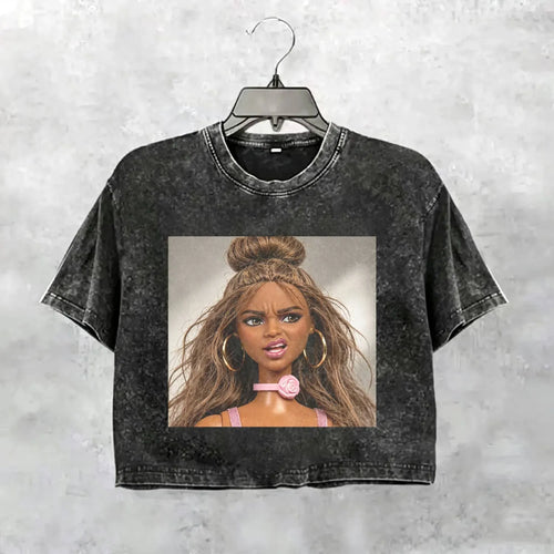 Disgusted Face Black Skin Girl Funny Meme Tee