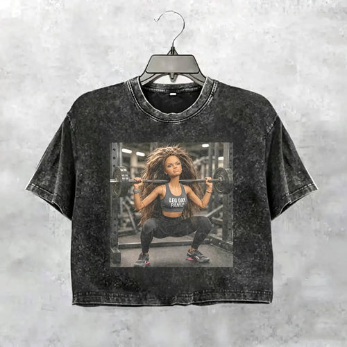 Unhinged Gym Girl Face Funny Meme Tee