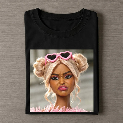 Disgusted Face Black Skin Girl Funny Meme Tee