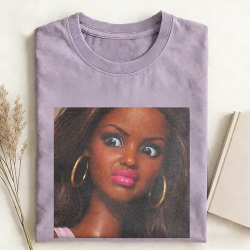 Disgusted Black Skin Girl Funny Meme Graphic Tee