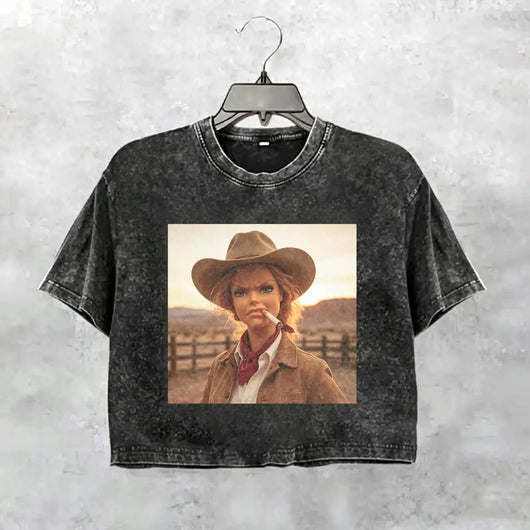 Unhinged Cowgirl Western Funny Tee