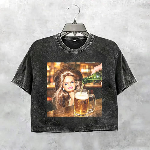 Party Nightlife Feral Girl Funny Meme T-Shirt