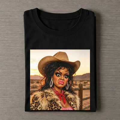 Unhinged Cowgirl Western Funny Tee