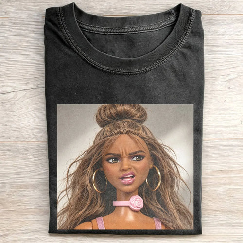 Disgusted Face Black Skin Girl Funny Meme Tee