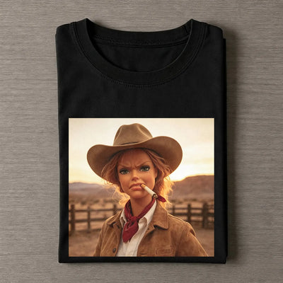 Unhinged Cowgirl Western Funny Tee