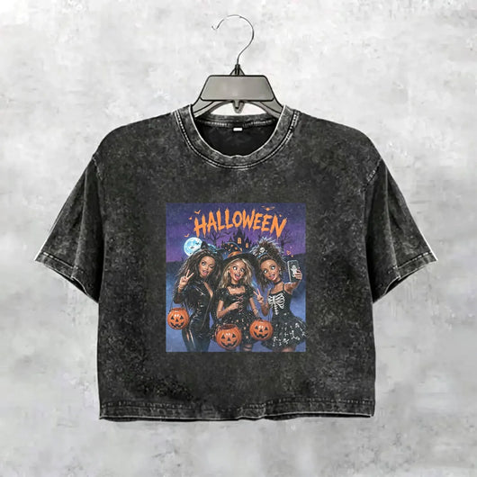 Halloween Wacky Girls Funny Meme Tee