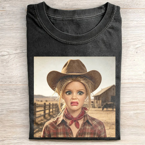 Unhinged Cowgirl Western Funny Tee