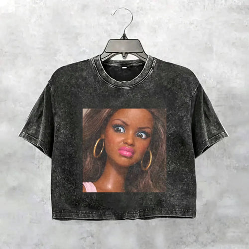 Disgusted Black Skin Girl Funny Meme Graphic Tee