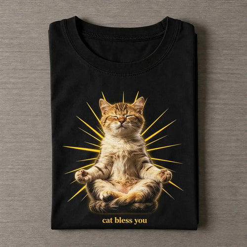 WACKY CAT FAITH FUNNY MEME TEE