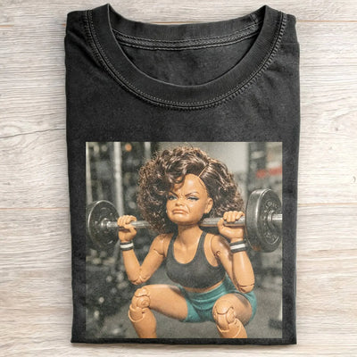 Unhinged Gym Girl Face Funny Meme Tee