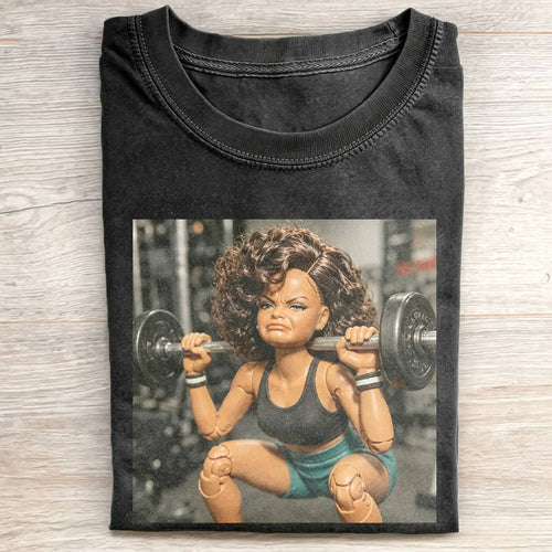 Unhinged Gym Girl Face Funny Meme Tee