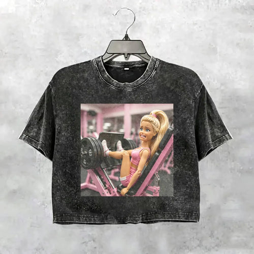Unhinged Gym Girl Face Funny Meme Tee