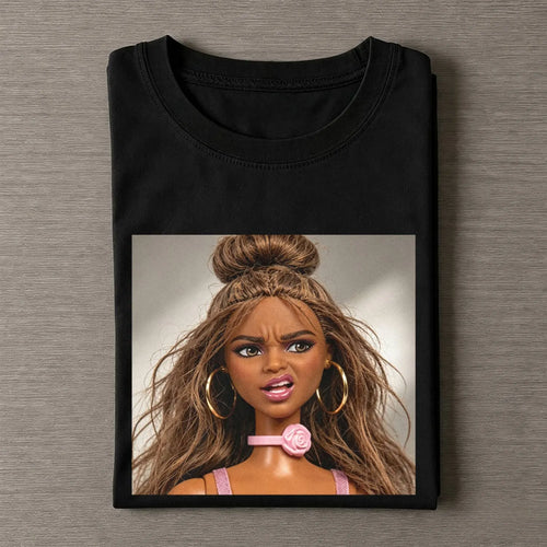 Disgusted Face Black Skin Girl Funny Meme Tee